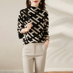 Monogram Sweater Fancy Jacquard Top