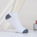 Simple Black White Gray Boat Sweat-absorbent Low Mouth Socks