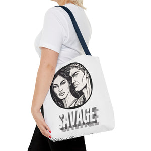 Tote Bag AOP,Savage, Shopping bag, mom gift, grandma, Halloween gift, Christmas Gift, holiday bag