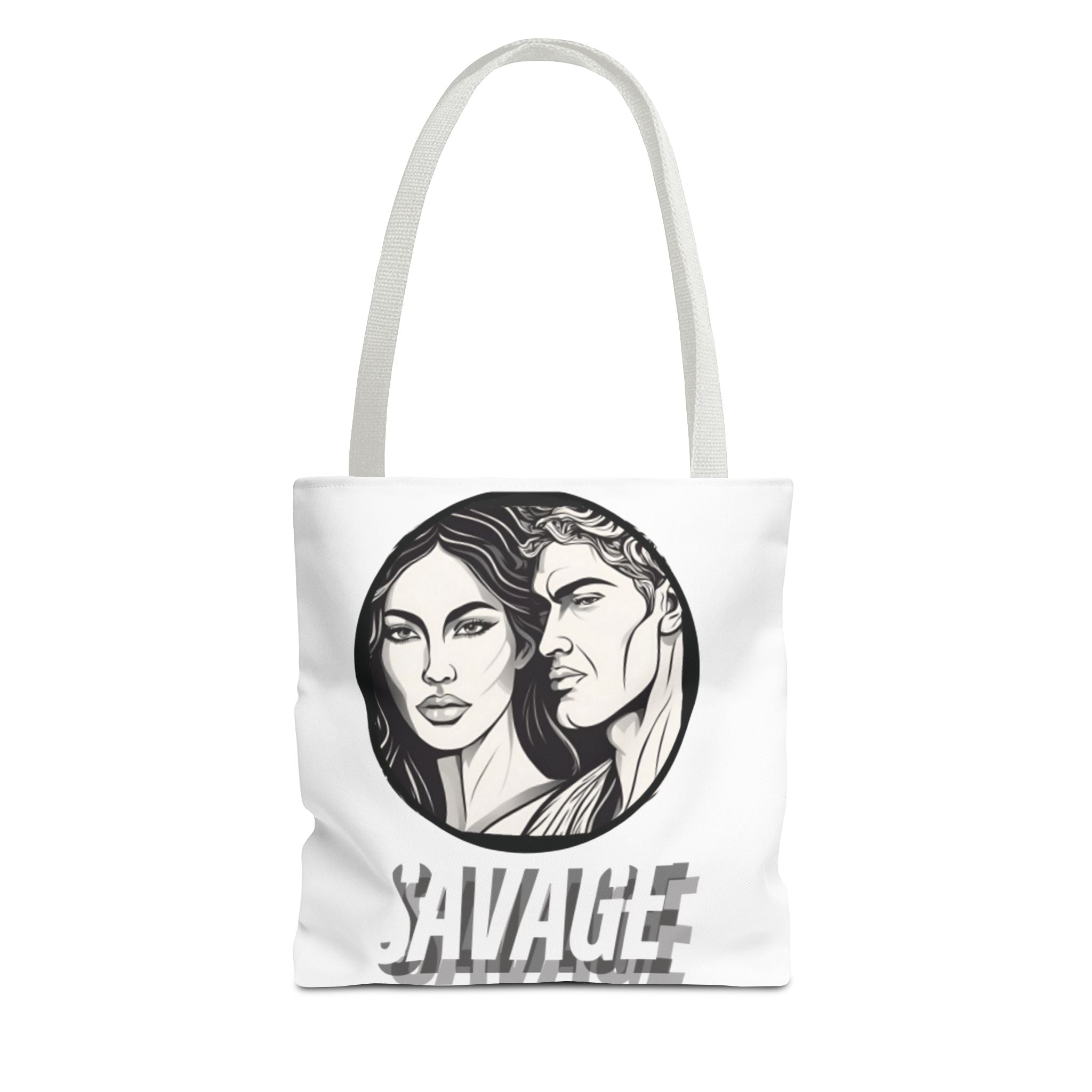 Tote Bag AOP,Savage, Shopping bag, mom gift, grandma, Halloween gift, Christmas Gift, holiday bag