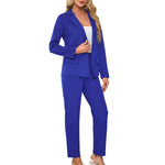 Lapel Suit Top Slim Fit Ankle Tight Trousers Suit