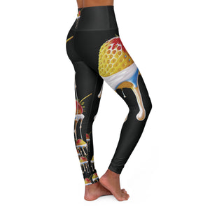 High Waisted Yoga Leggings (AOP) Appealing Design unique leggings Travel Leggings Luxuriously Sportswear