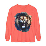 Vibrant Lion Long Sleeve Tee, Unisex Animal T-Shirt, , Nature Lover's