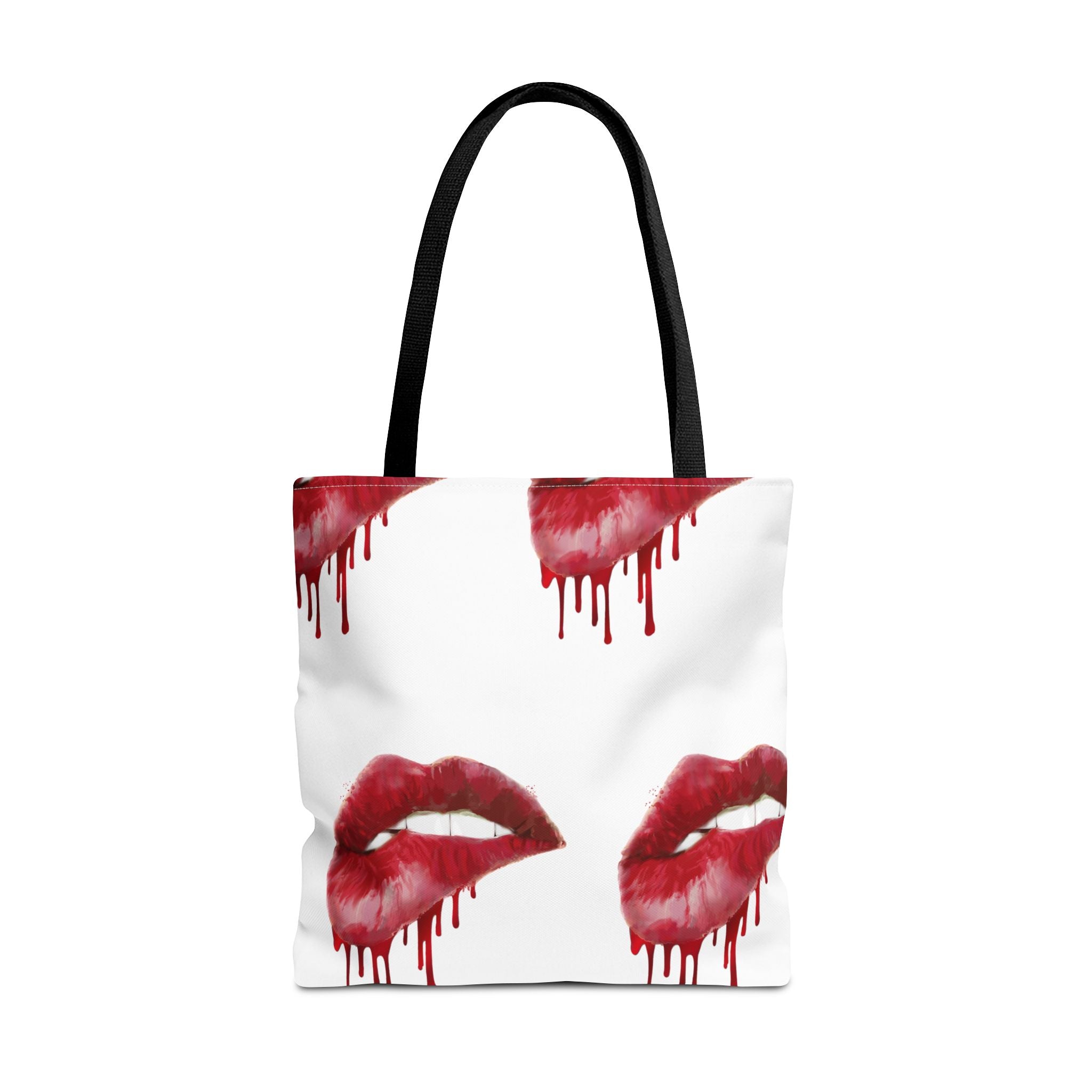 Bold Kiss Print Tote Bag, Chic Shopping Tote, Stylish Beach Bag, Valentine's Gift, Lips Design Handbag