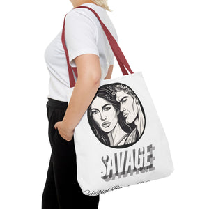 Tote Bag AOP,Savage, Shopping bag, mom gift, grandma, Halloween gift, Christmas Gift, holiday bag