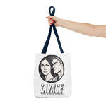 Tote Bag AOP,Savage, Shopping bag, mom gift, grandma, Halloween gift, Christmas Gift, holiday bag