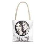 Tote Bag AOP,Savage, Shopping bag, mom gift, grandma, Halloween gift, Christmas Gift, holiday bag