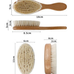 Baby brush solid wood wool brush