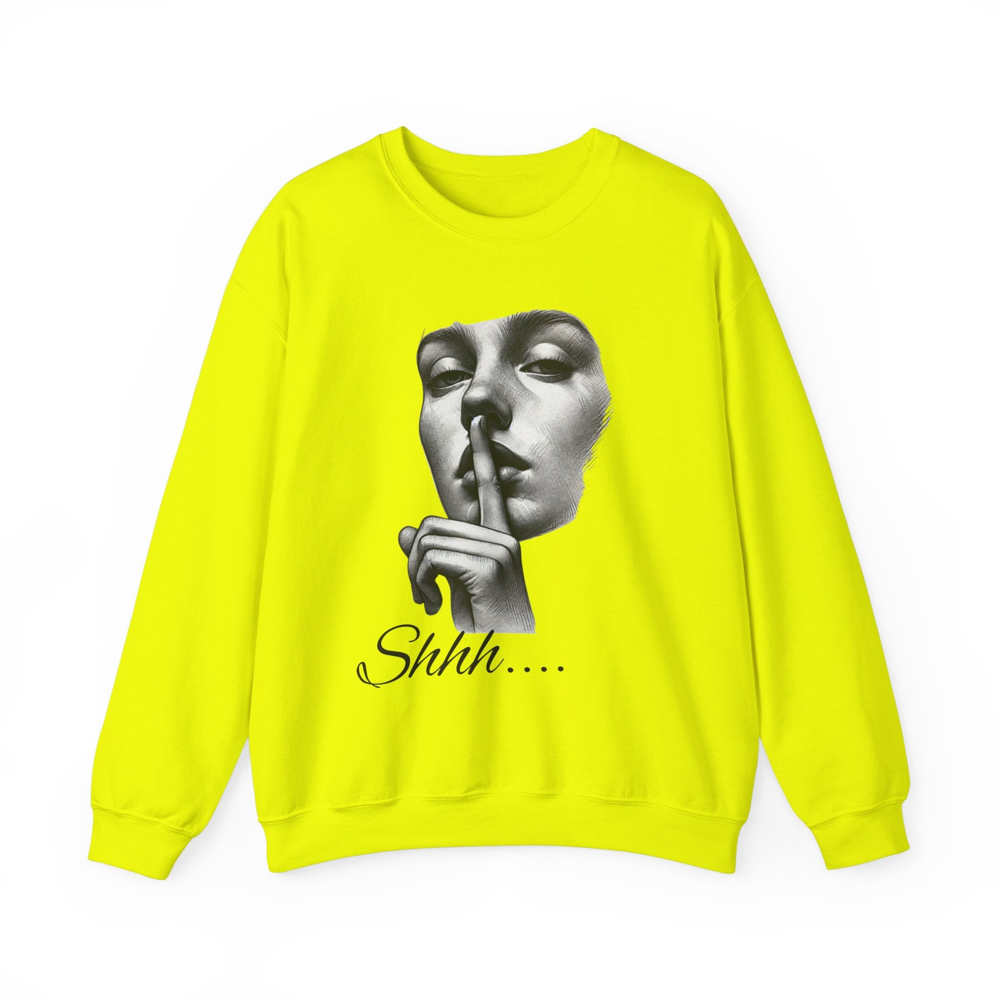 Shhh.... Unisex Heavy Blend™ Crewneck Sweatshirt, Cozy Sweatshirt