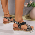 Women's Metal Buckle Decorative Hemp Rope Sandals