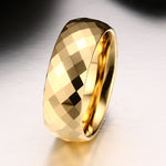 Men Ring Tungsten Jewelry Gold Color