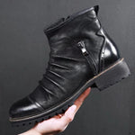 Leather shoes for men cowboy shoes  Martin boots