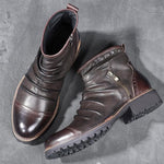 Leather shoes for men cowboy shoes  Martin boots