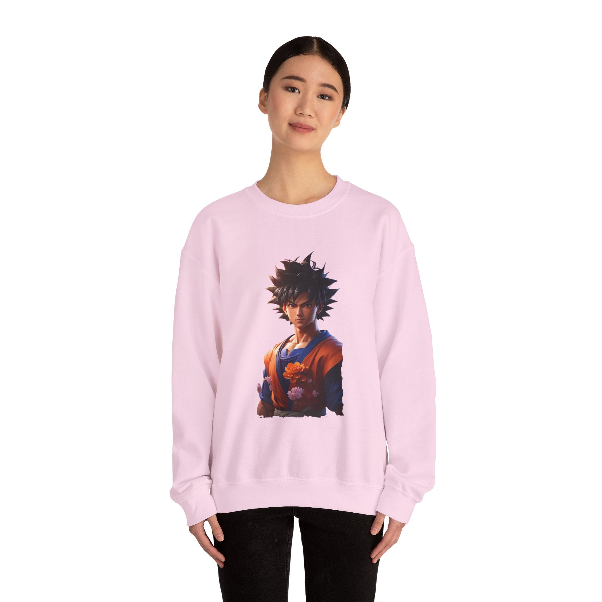 Dragon Ball-Inspired Unisex Crewneck Sweatshirt, Cozy Anime Apparel, Perfect for Gamers, Gift for Otaku, Casual Streetwear