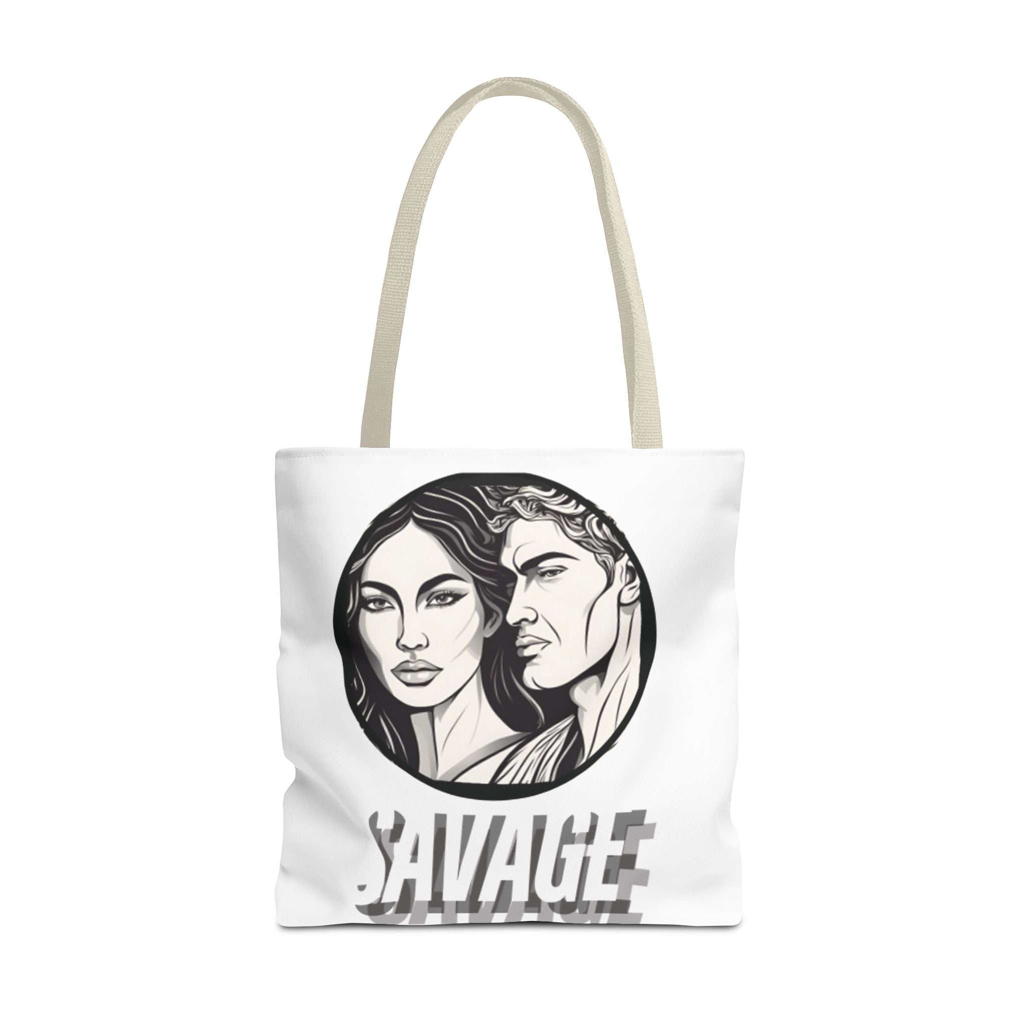 Tote Bag AOP,Savage, Shopping bag, mom gift, grandma, Halloween gift, Christmas Gift, holiday bag