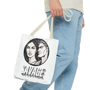 Tote Bag AOP,Savage, Shopping bag, mom gift, grandma, Halloween gift, Christmas Gift, holiday bag