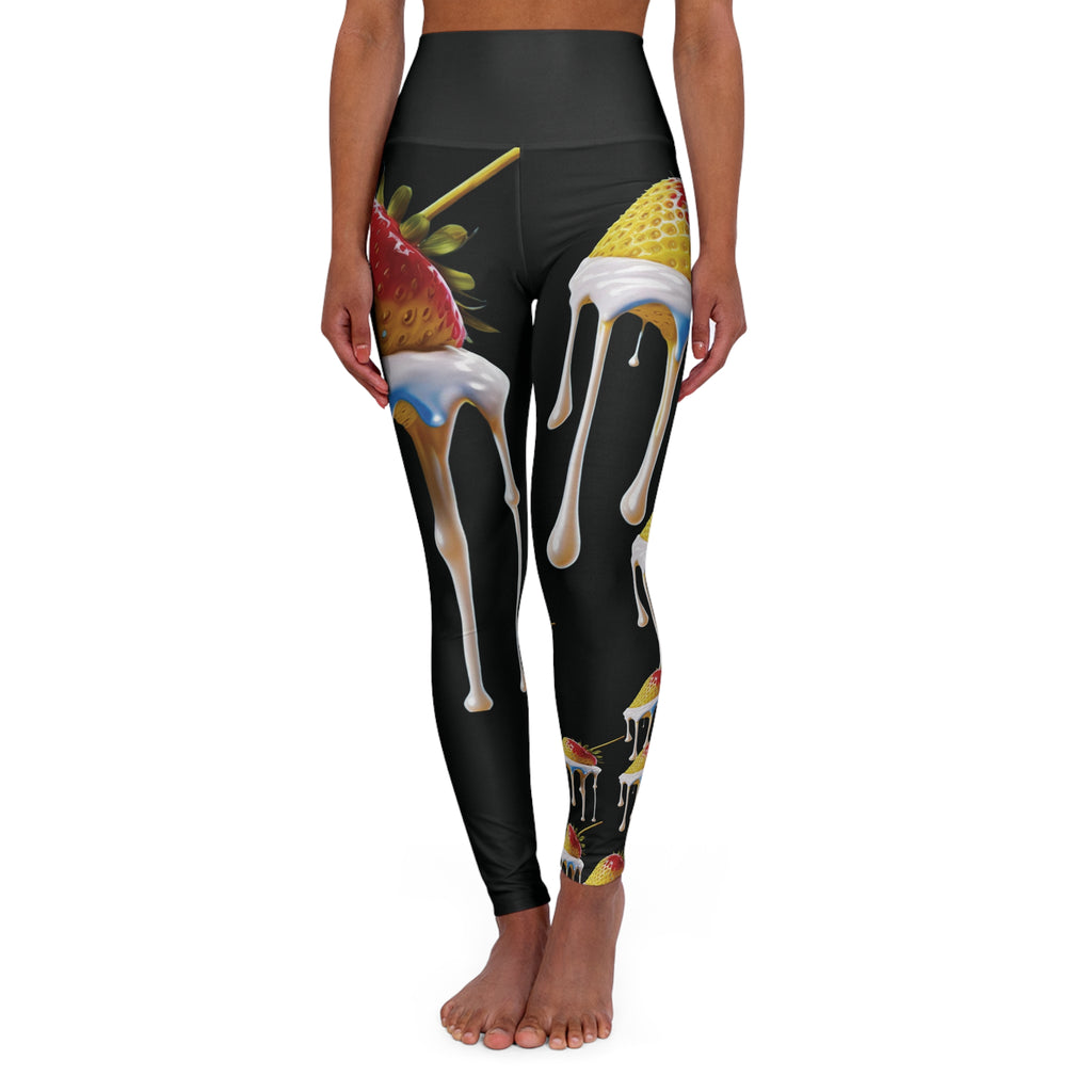 High Waisted Yoga Leggings (AOP) Appealing Design unique leggings Travel Leggings Luxuriously Sportswear