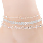 Jewelry Multilayer Popular Airplane Crystal Beach Anklet