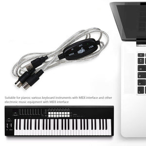 Electronic Keyboard Music Midi Adapter Cable Computer Music Editing Cable