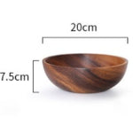 Kitchen Natural Wooden Bowl Household Fruit Bowl Salad Bowl For Home