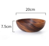 Kitchen Natural Wooden Bowl Household Fruit Bowl Salad Bowl For Home