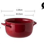 Luxury Red Glaze Ceramic Dinner Sets Kitchen Utensils Porcelain Salad Serving Plate Dish Bowl Restaurant Dining Table Home Decor