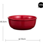 Luxury Red Glaze Ceramic Dinner Sets Kitchen Utensils Porcelain Salad Serving Plate Dish Bowl Restaurant Dining Table Home Decor