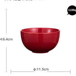 Luxury Red Glaze Ceramic Dinner Sets Kitchen Utensils Porcelain Salad Serving Plate Dish Bowl Restaurant Dining Table Home Decor