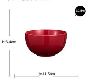 Luxury Red Glaze Ceramic Dinner Sets Kitchen Utensils Porcelain Salad Serving Plate Dish Bowl Restaurant Dining Table Home Decor