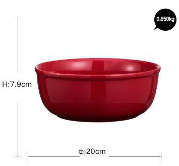 Luxury Red Glaze Ceramic Dinner Sets Kitchen Utensils Porcelain Salad Serving Plate Dish Bowl Restaurant Dining Table Home Decor