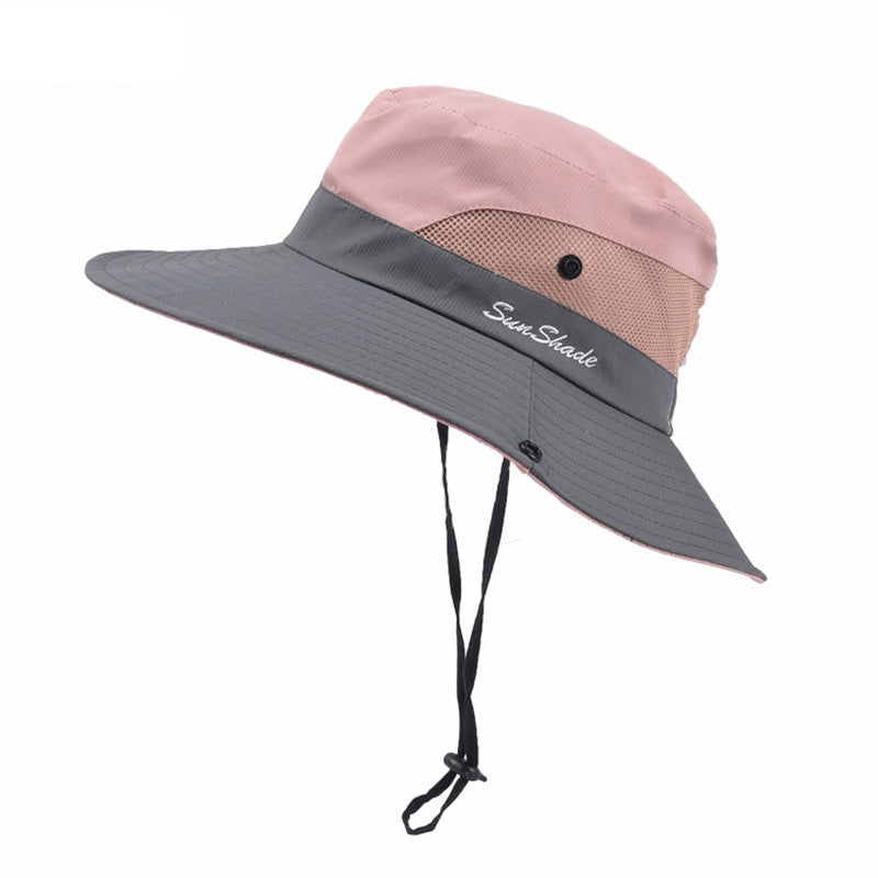 Unisex Summer Foldable Sun Fisherman Hat Men Women Wide Brim Casual Outdoor Travel Beach Sunscreen UV Protection  Sun Hats