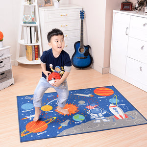 Outer Space Kids Rug Cute Kids Room Carpet