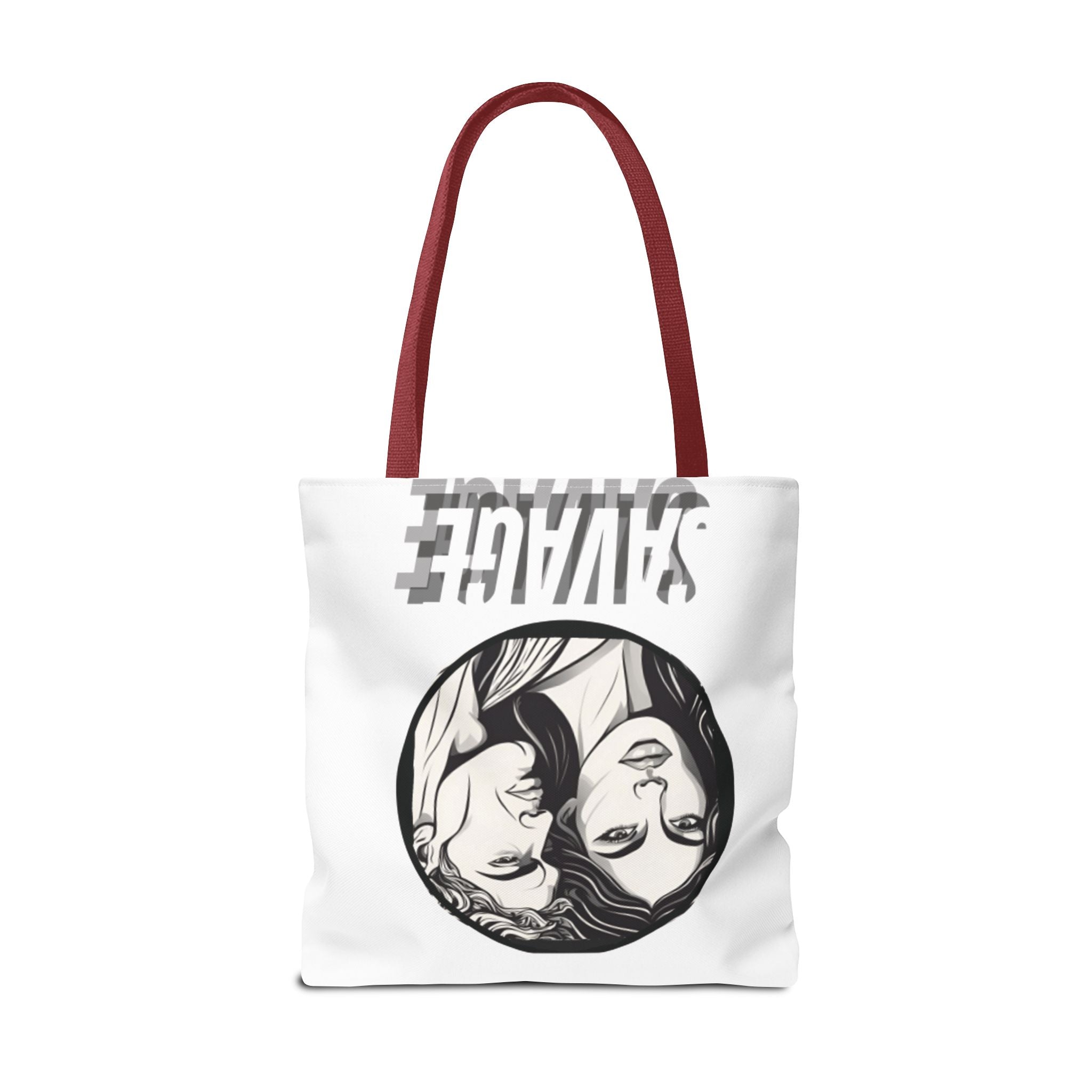 Tote Bag AOP,Savage, Shopping bag, mom gift, grandma, Halloween gift, Christmas Gift, holiday bag