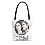 Tote Bag AOP,Savage, Shopping bag, mom gift, grandma, Halloween gift, Christmas Gift, holiday bag