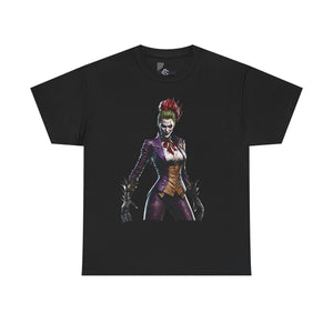 Bold Joker Graphic Unisex Heavy Cotton Tee, Casual Streetwear, Gift for Comic Fans, Halloween Costume Top, Everyday Wear