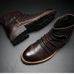 Leather shoes for men cowboy shoes  Martin boots