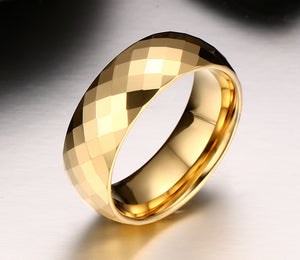 Men Ring Tungsten Jewelry Gold Color