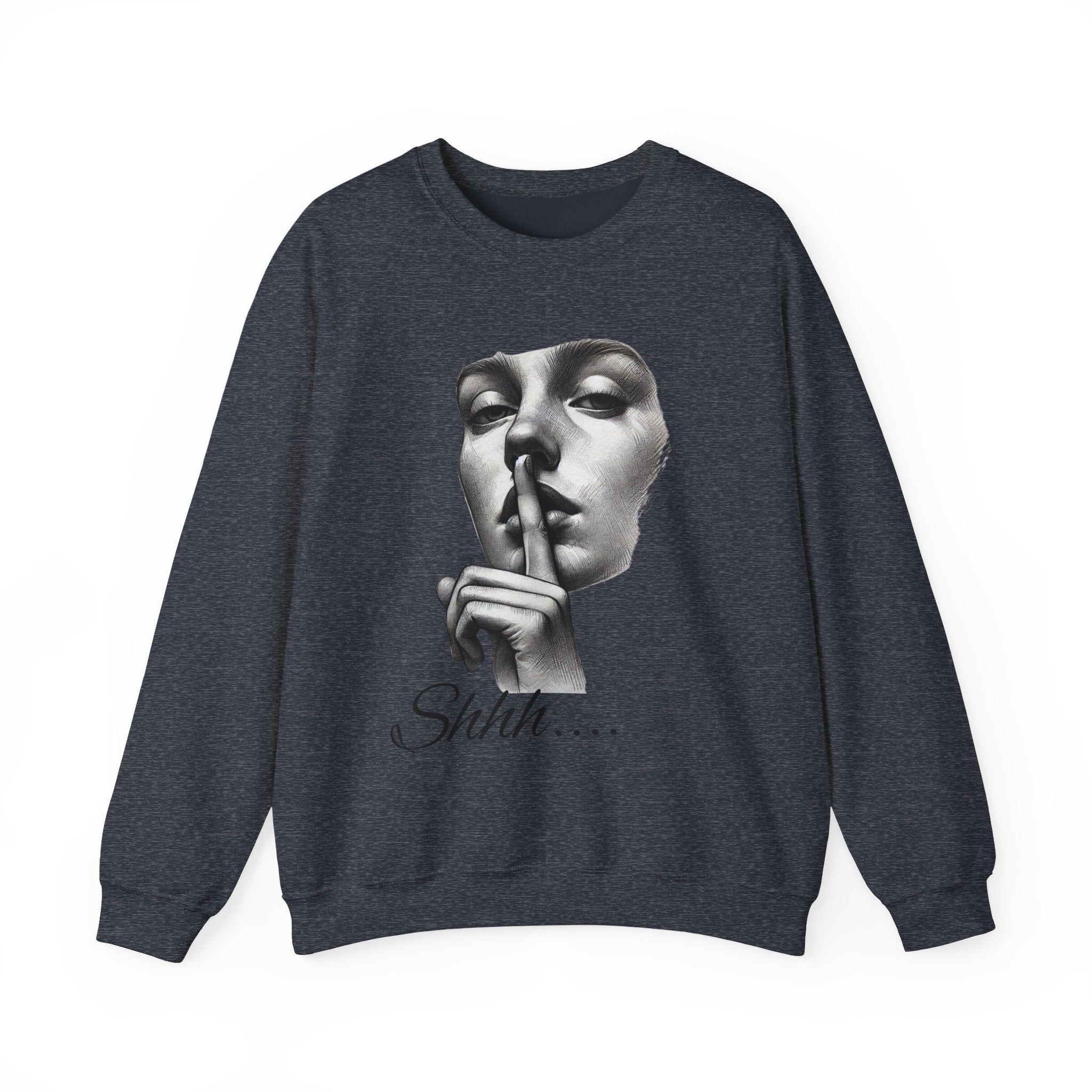 Shhh.... Unisex Heavy Blend™ Crewneck Sweatshirt, Cozy Sweatshirt