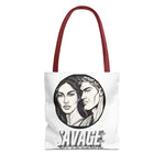 Tote Bag AOP,Savage, Shopping bag, mom gift, grandma, Halloween gift, Christmas Gift, holiday bag