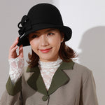 Hat Elegant Women's Irregular Brim Curled Dome