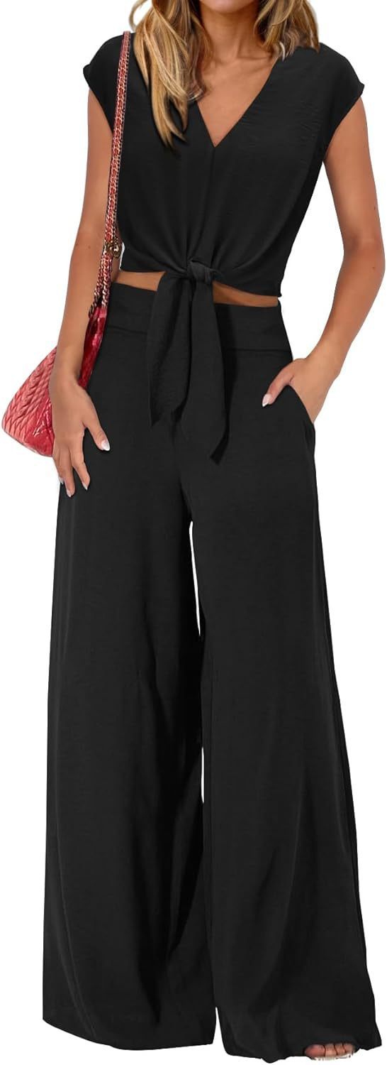 High Waist Slim-fit Wide-legged Pants Suit