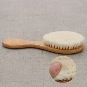 Baby brush solid wood wool brush