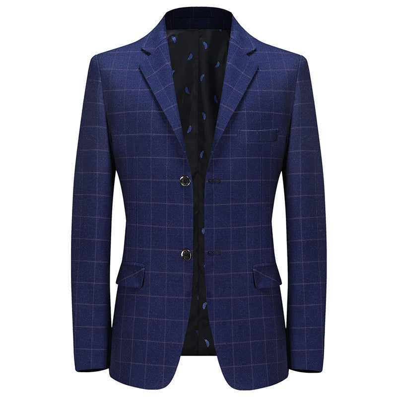 New Leisure Suits For Men Coat Plaid Fashion