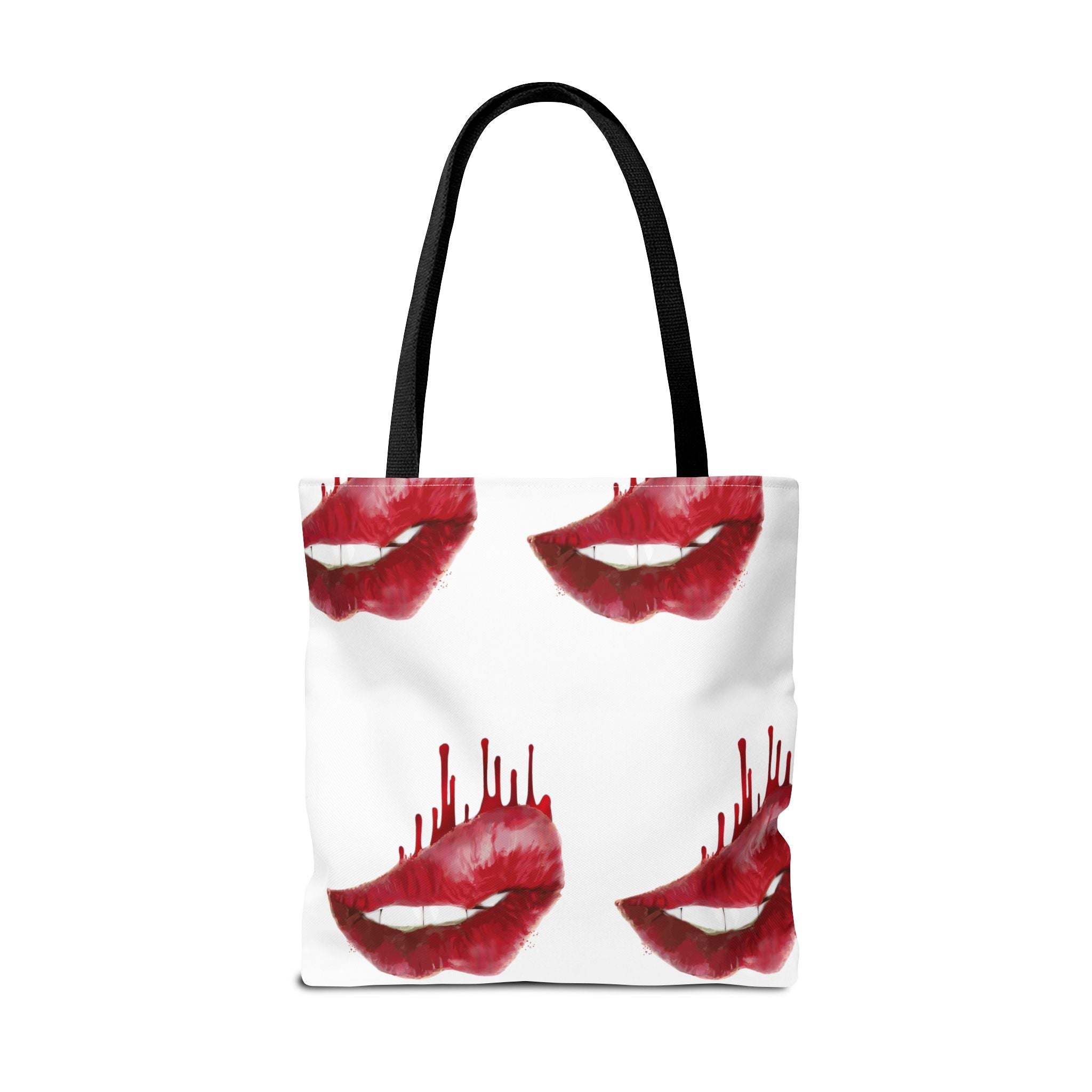 Bold Kiss Print Tote Bag, Chic Shopping Tote, Stylish Beach Bag, Valentine's Gift, Lips Design Handbag