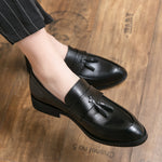 Casual Men Loafers Classic Tassel Men Leather Shoes Wedding Men Dress