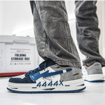 Distressed Graffiti Skateboard Shoes Men's Sneakers