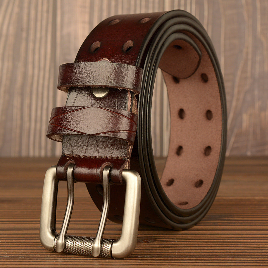 Men's Belt Leather Personality Belt Men's Casual Jeans Belt