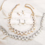 Baroque Alloy Necklace And Earrings Elegant Fashion All-match Bridal Formal Formal Dress Jewelry Suit