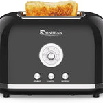 Toaster 2 Slice Retro Toaster Stainless Steel With 6 Bread Shade Settings And Bagel Cancel Defrost Reheat Function, Cute Bread Toaster With Extra Wide Slot And Removable Crumb Tray