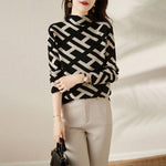 Monogram Sweater Fancy Jacquard Top